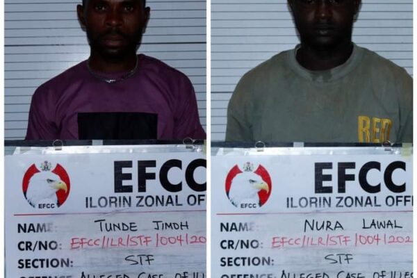 T he Ilorin Zonal Command of the Economic and Financial Crimes Commission (EFCC) on Wednesday, May 22, 2024 arraigned two persons for offences bordering on possession of solid minerals unlawfully. 