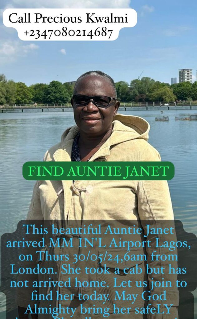 Panic over whereabouts of woman who arrived at Lagos airport