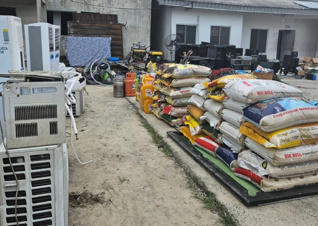 Police arrest burglary suspects, recover 112 bags of rice, electronics 