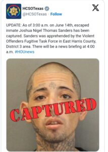 Fleeing inmate caught at mother's home