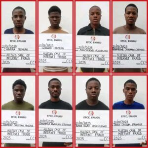 EFCC Arraigns 16 Suspected Internet Fraudsters In Enugu
