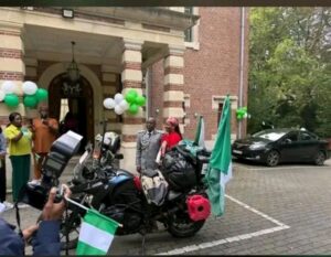 Nigerian Customs Officer Completes Epic 35-Day Bike Ride To Belgium