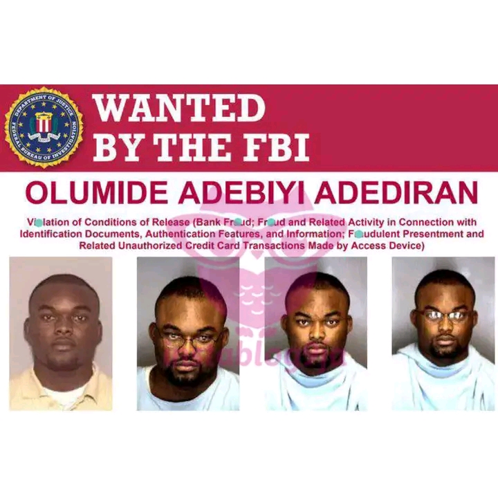 FBI Offers $10,000 Reward For Nigerian Fugitive On The Run Since 2001