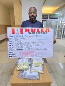 Businessman _Poos_ 127 Wraps Of Cocaine In NDLEA Custody
